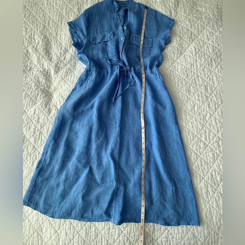 NWOT 100 Italian Linen Midi Dress - Picture 6 of 11